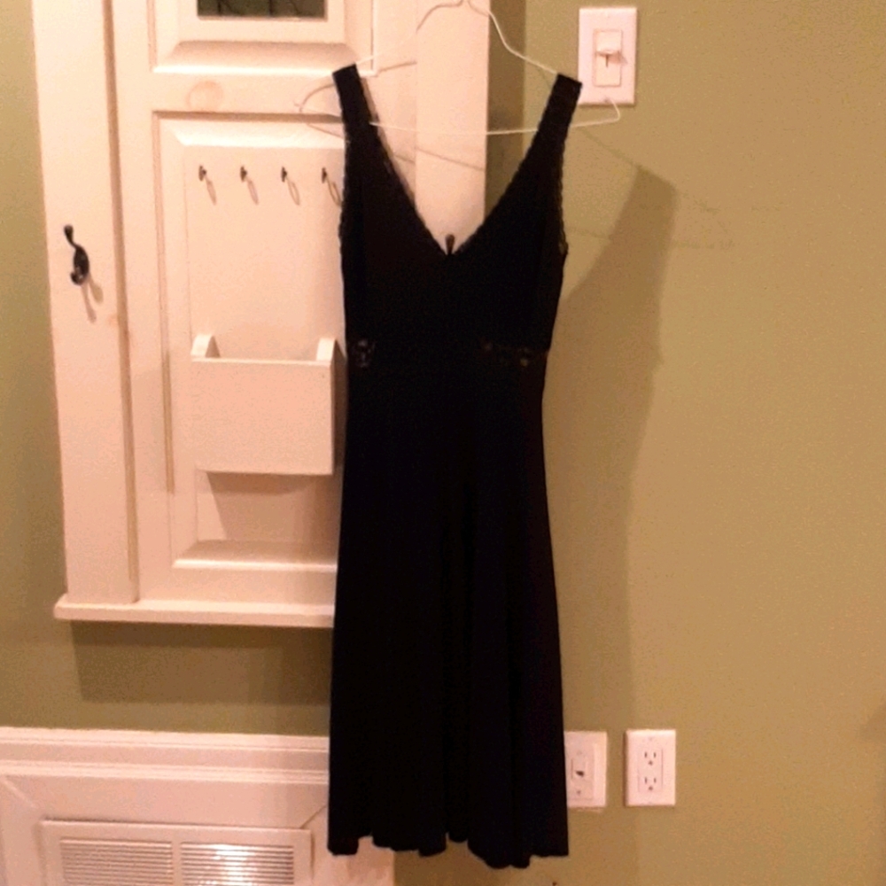 Black evening dress.